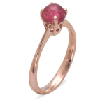 1.08 Karat Pembe Topaz Taşlı Altın Yüzük