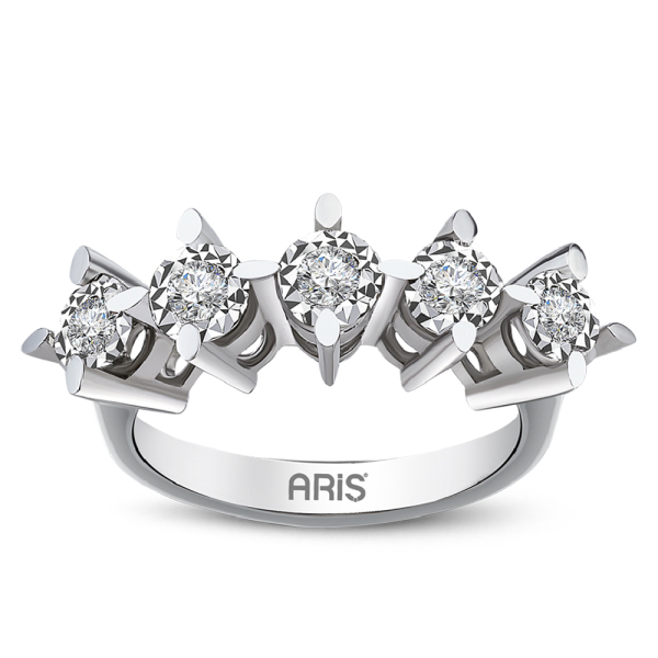 Pırlanta 5 Taş Miracle Alyans (1.75 Ct. Görünüm)